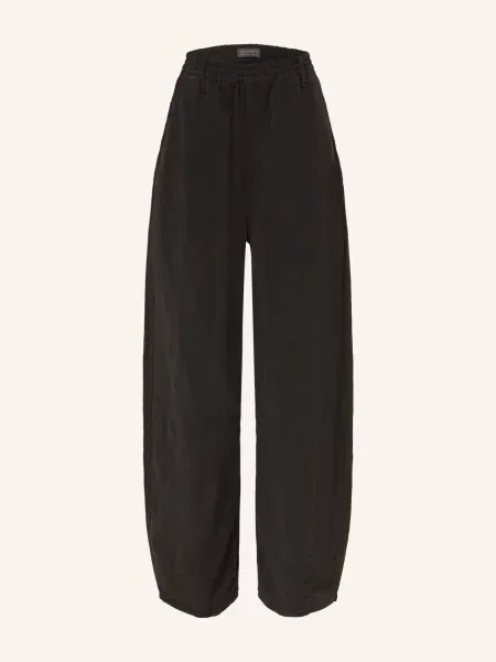 Allsaints Kalhoty Jett S Lněným Vzorem černá