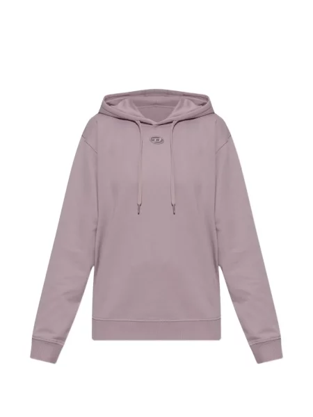 Hanorac cu glugă Diesel cu broderie cu cordon violet