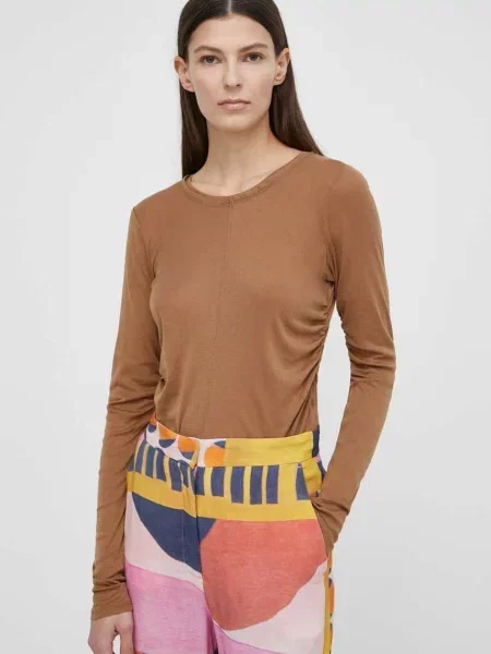 Блуза с дълги ръкави G-Star Raw кафяво