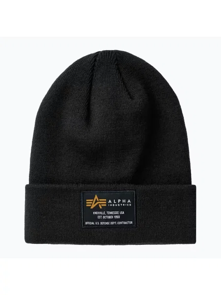 Čiapka Alpha Industries Crew black čierna