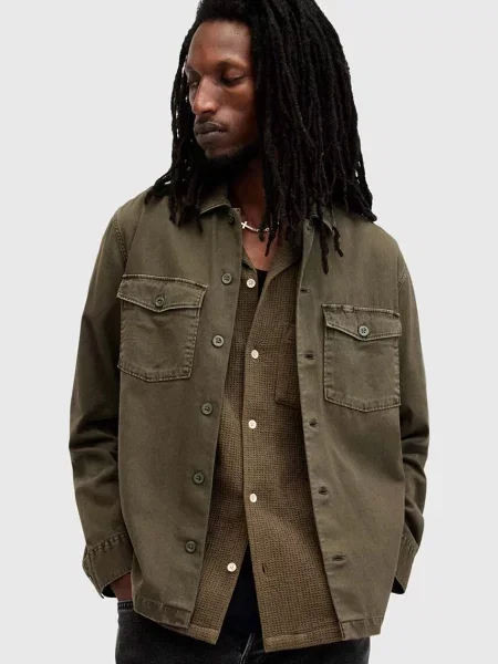 AllSaints πουκάμισο SPOTTER LS SHIRT πράσινο