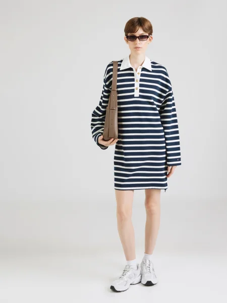 TOMMY HILFIGER Rochie bleumarin alb