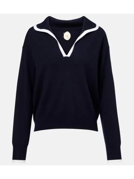 Pulover Jardin Des Orangers din cașmir albastru