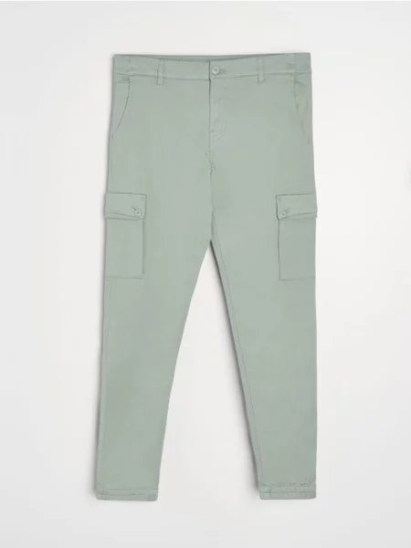 Sinsay Cargo jogger kalhoty zelená