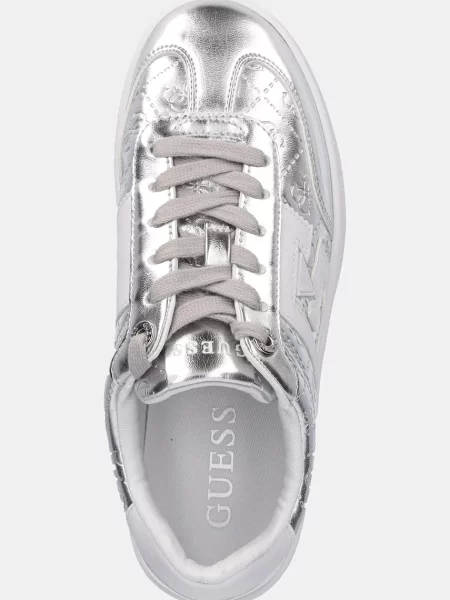 Кроссовки Guess серебряные