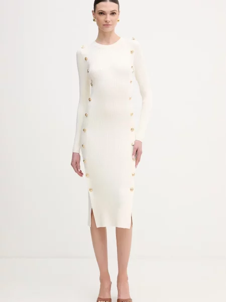 Guess Rochie tricotată Écru bej
