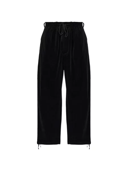 Pantaloni Y-3 de catifea cord cu cordon negru