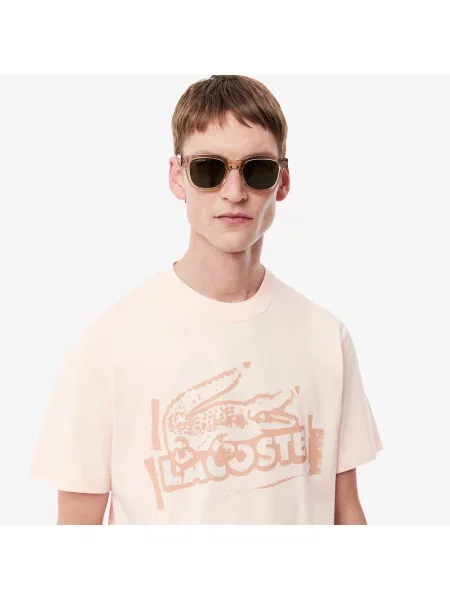 Классическая футболка Lacoste бежевая