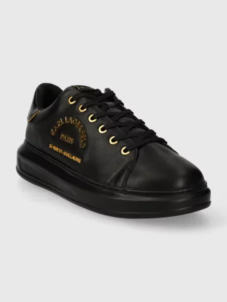 Sneakersy Karl Lagerfeld skórzane czarne