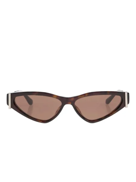 Ochelari de soare Alexander Mcqueen Eyewear cu imprimeu geometric maro