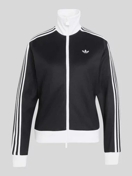 Bluza rozpinana w kroju regular fit z zamkiem błyskawicznym dwustronnym Adidas Originals czarna