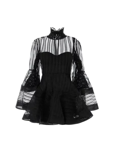 Sukienka mini Zimmermann z organzy czarna
