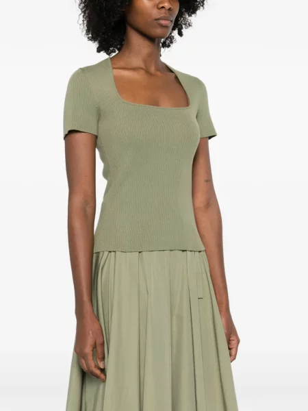 Tricou Maje cu nervuri verde