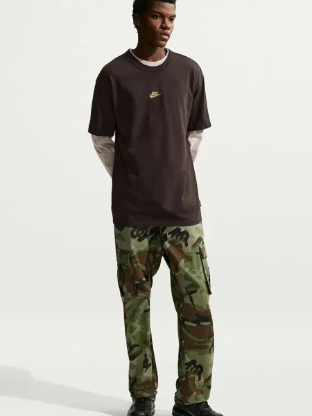 Nike Sportswear tričko pánske Premium Essentials hnedá