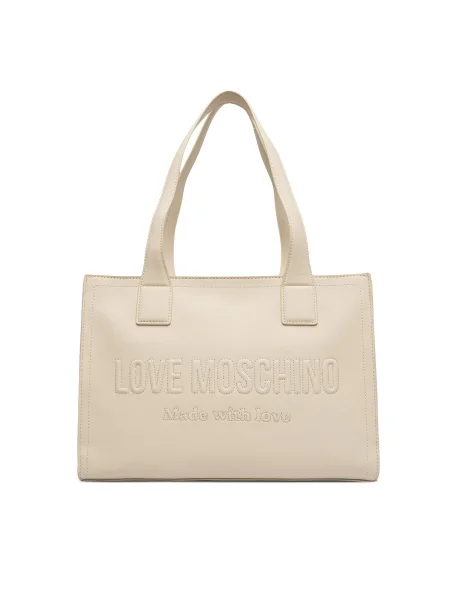 Love Moschino Geantă de umăr fildeş alb