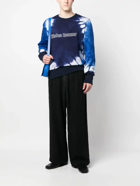 Siuvinėtas tie-dye kaklaraištis Wales Bonner mėlyna