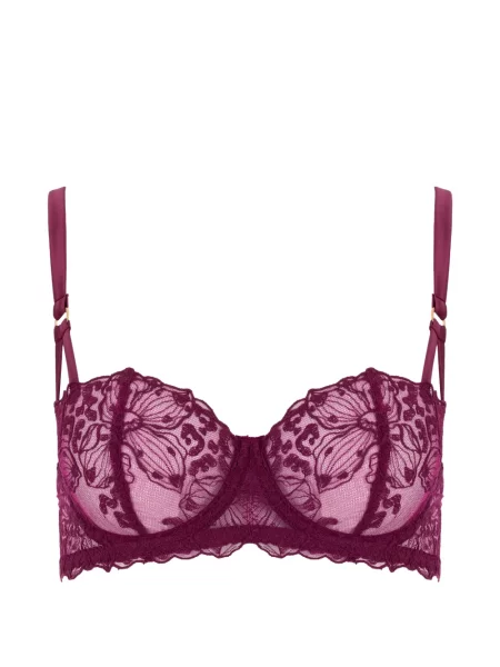 Sutien Fleur Of England cu model floral din dantelă roșu