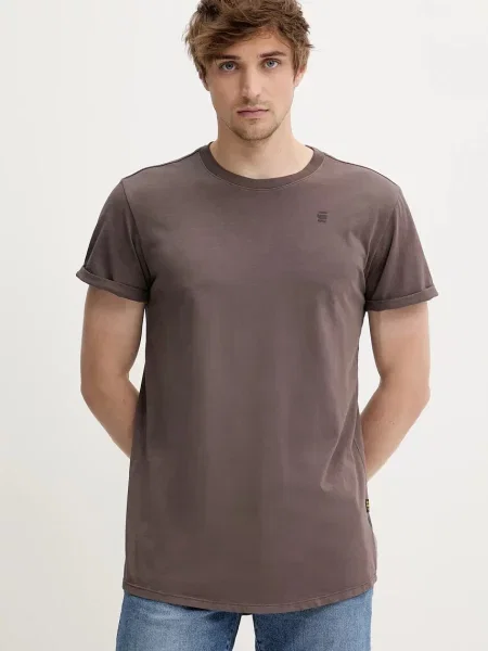 Футболка G-Star Raw однотонна коричневий