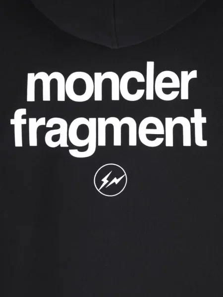 Hanorac cu glugă Moncler cu imagine negru