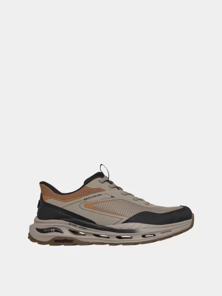 Кросівки повсякденні Skechers ARCH FIT ORVAN ULTRA тауп шкіра з покр./поліурет/поліест
