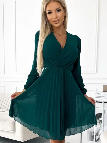 Rochie Numoco din șifon verde
