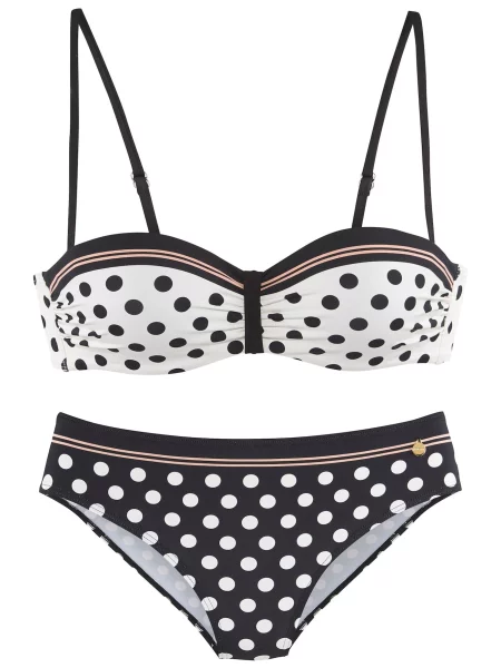 LASCANA Bikini črna bela