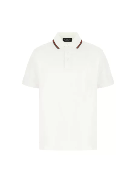Koszulka polo Gucci z dżerseju biała