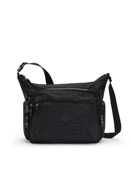 KIPLING Torba za čez ramo Gabbie siva črna
