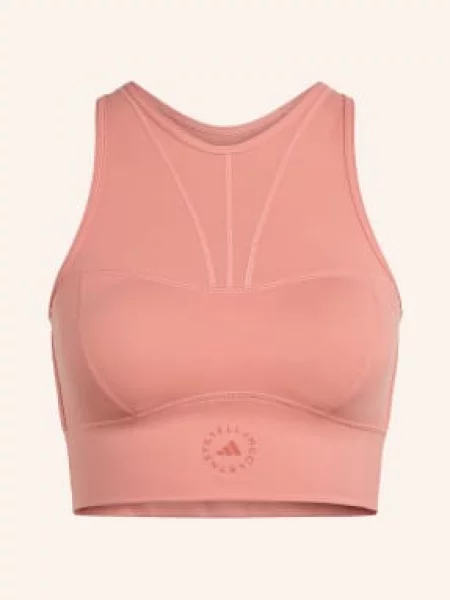 Krótki top Adidas By Stella Mccartney pomarańczowy