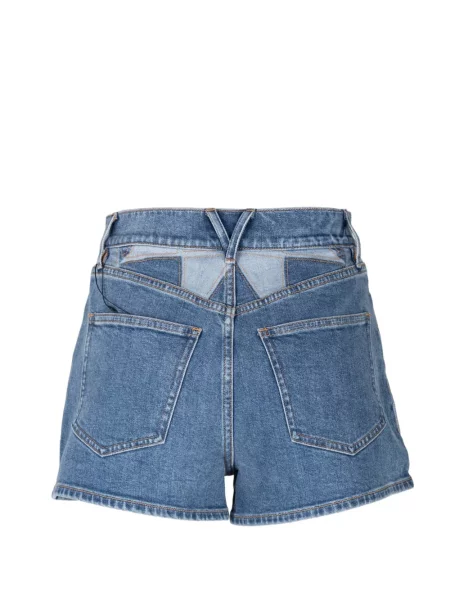 Pantaloni scurți din denim Veronica Beard albastru
