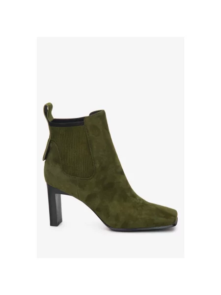 Замшевые ботильоны Estro зеленые