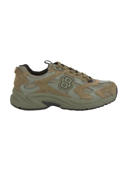 Sneakersy Hugo Boss skórzane zielone