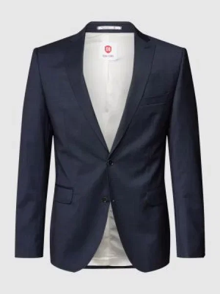 Marynarka na 2 o kroju slim fit z ozdobnym detalem Cg - Club Of Gents granatowa