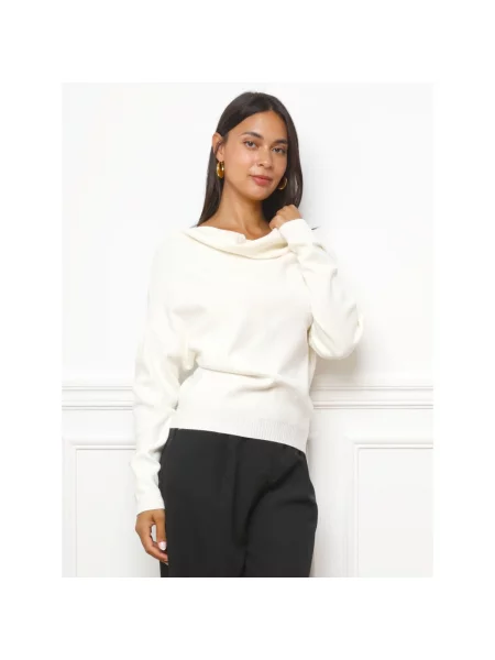 Pulover La Modeuse alb