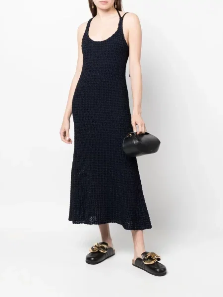 Midi šaty 3.1 Phillip Lim bez rukávů po kolena s výstřihem ve tvaru U černé