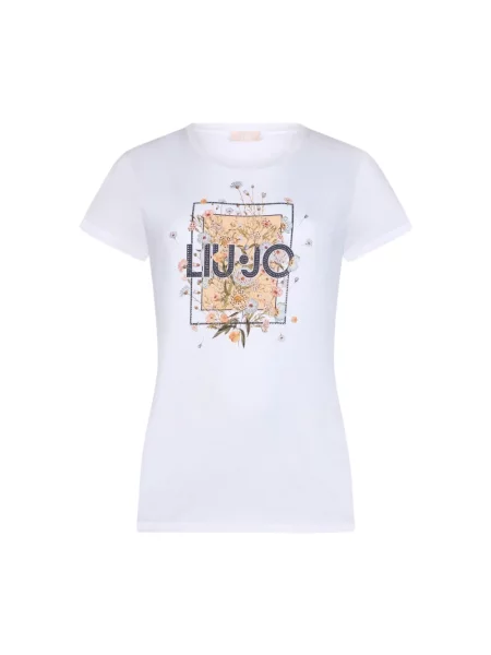 Liu Jo Koszulki Kobieta L T-shirt z nadrukiem kwiatowym Liu Jo White biały