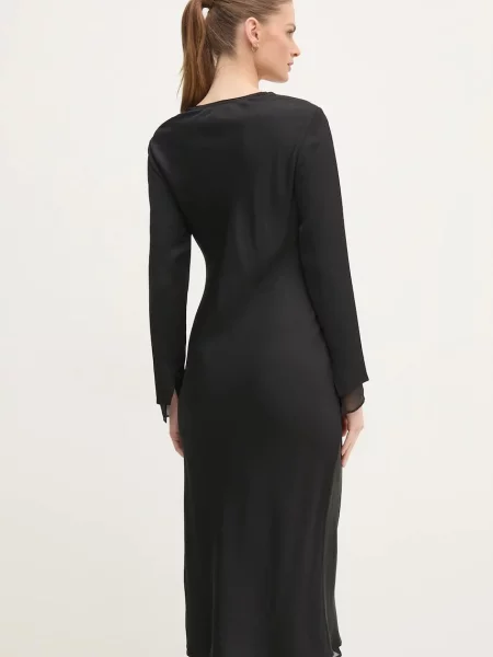 Calvin Klein ruha midi egyenes fekete