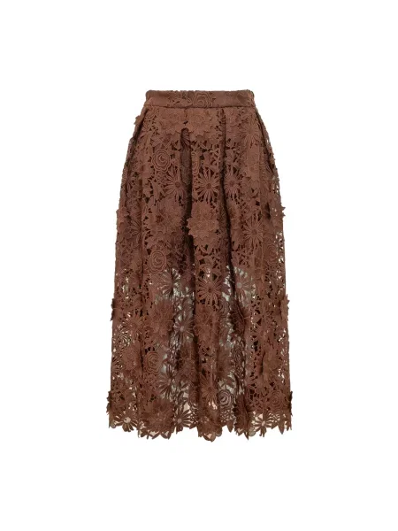 Spódnica midi Rotate Birger Christensen brązowa