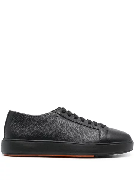 Sneakerși Santoni din piele negru