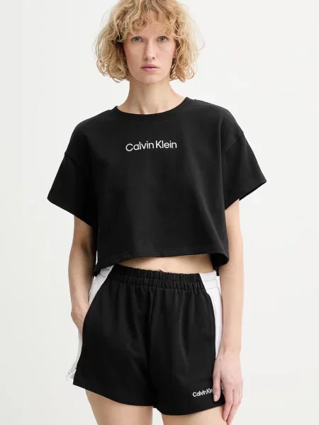 Calvin Klein majica za žene od pamuka crna