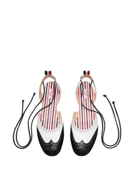 Pantofi cu toc Thom Browne fără toc alb