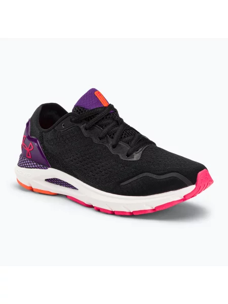 Under Armour дамски обувки за бягане W Hovr Sonic 6 black / galaxy purple / pink shock черно