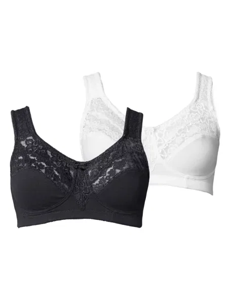 PETITE FLEUR Sutien / negru alb