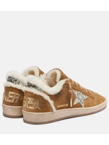 Superge Golden Goose Ball Star iz semiša zlata