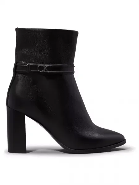 Calvin Klein De piele botine cu negru