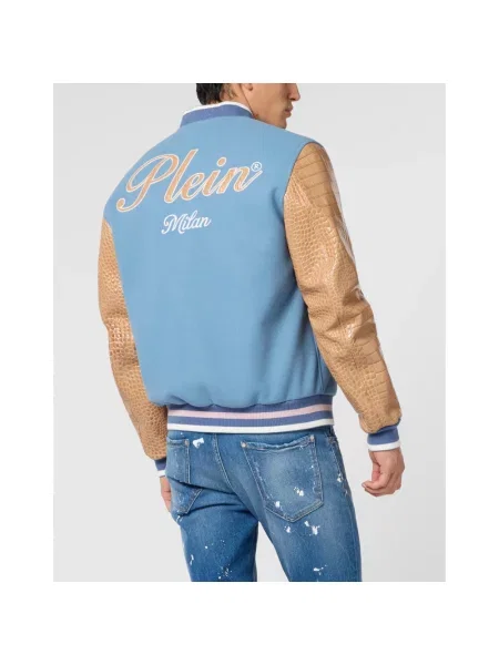 Kurtka bomber Philipp Plein niebieski