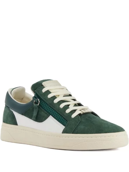 Sneakerși Giuseppe Zanotti Frankie din piele de căprioară verde