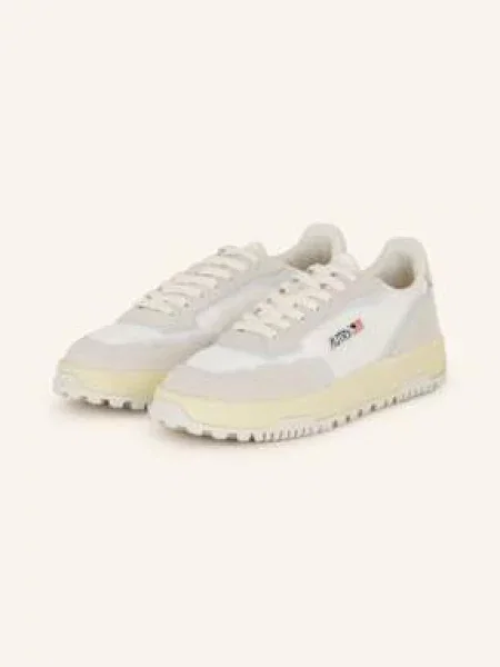 Sneakersy Autry zamszowe z siateczki białe