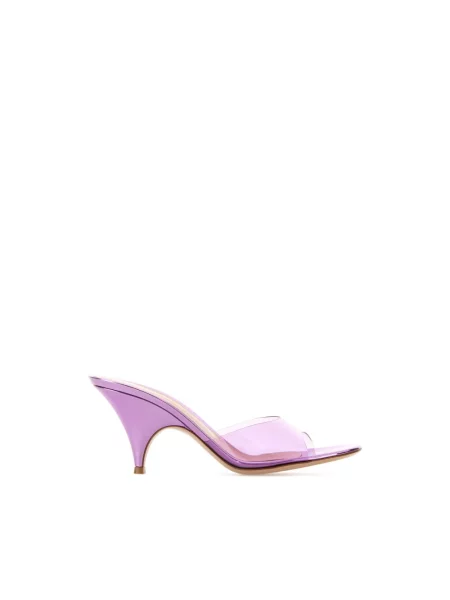 Klapki mules Gianvito Rossi fioletowe