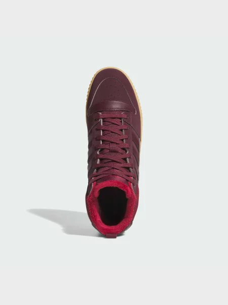 Кожаные ботинки Adidas бордовые